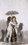 Francisco de goya y Lucientes Couple with Parasol on the Paseo France oil painting artist